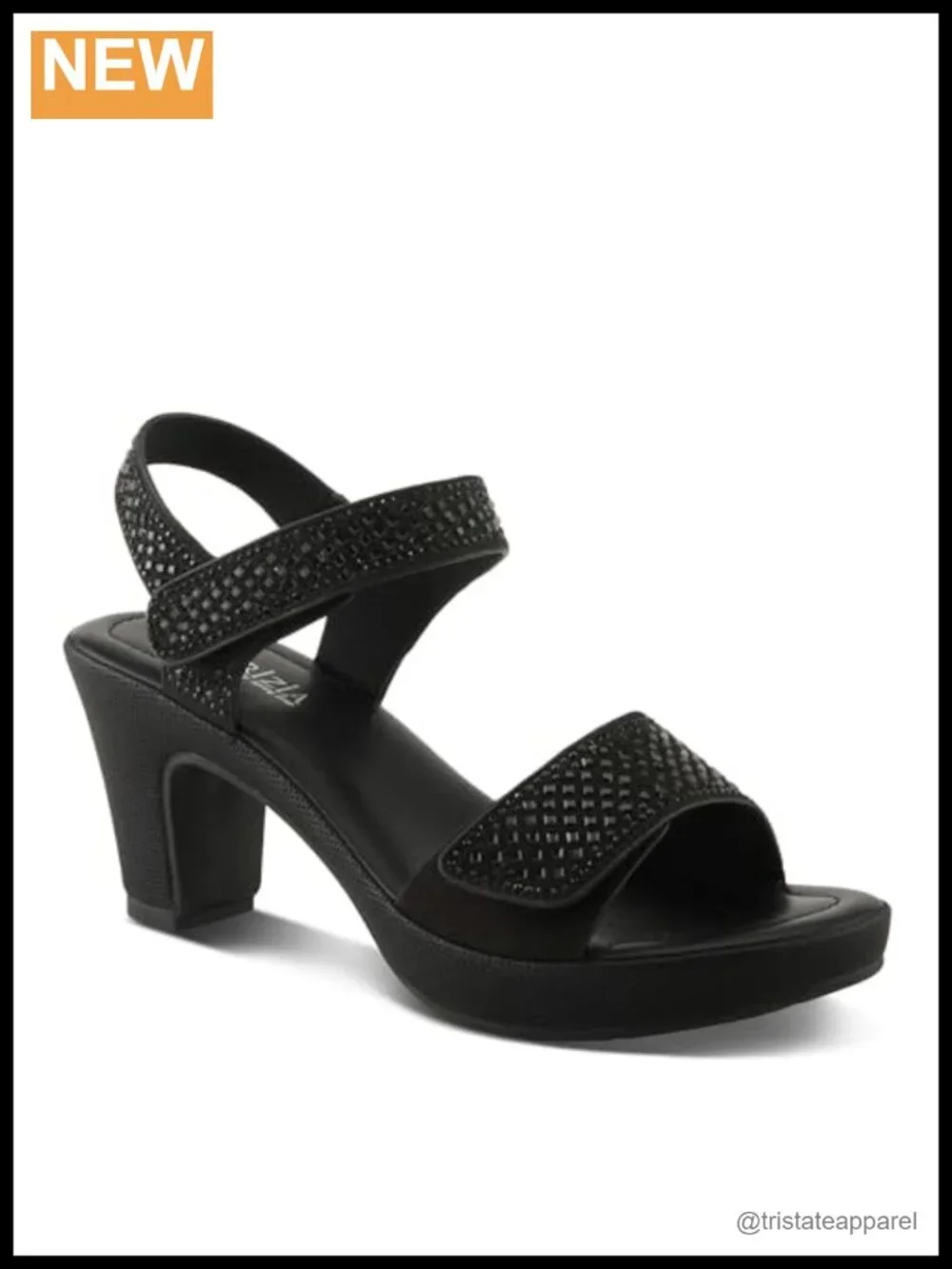 PATRIZIA Shine Platform Heels with Crystal-Adorned Straps and Microsuede Upper